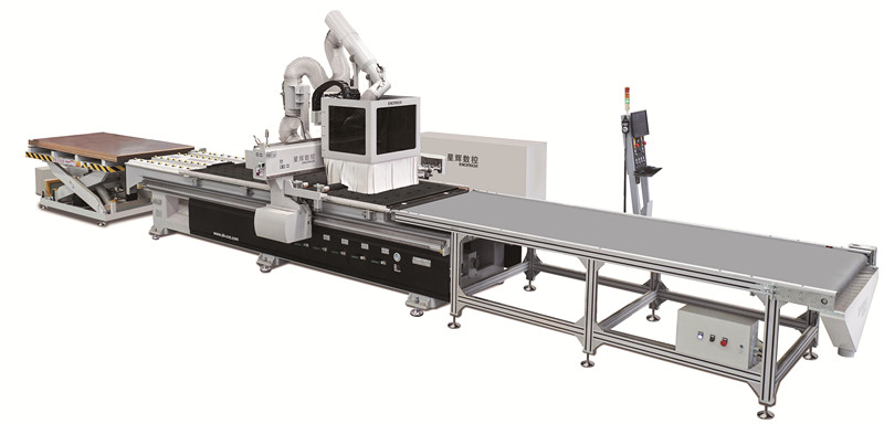 E4 Nesting met automatische voorlabeling van houtbewerkingsmachine